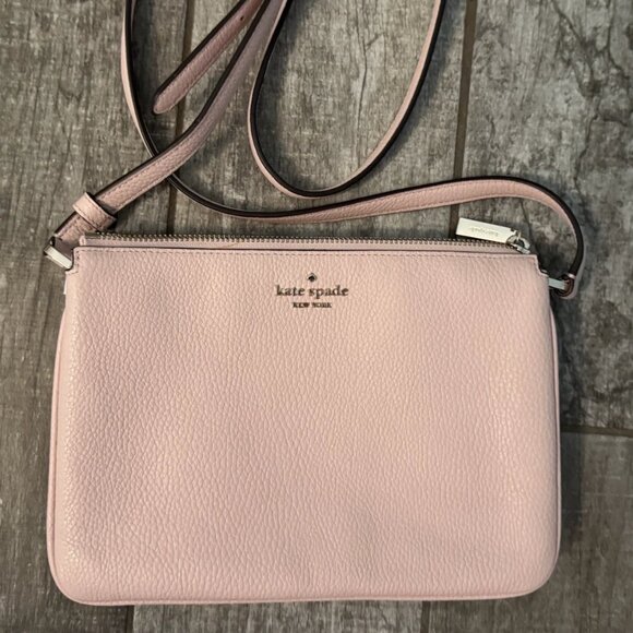 Kate Spade Hazy Morning Pink Triple Gusset Crossbody WKR00448 NEW - Picture 2 of 13